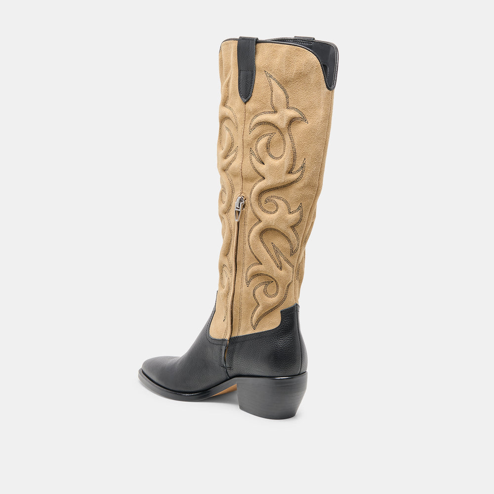 Mirla Black Multi Leather Boots | Dolce Vita Women