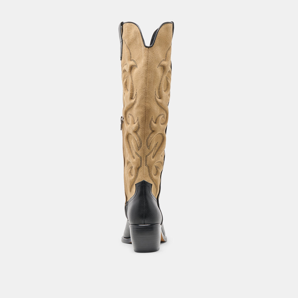 Mirla Black Multi Leather Boots | Dolce Vita Women