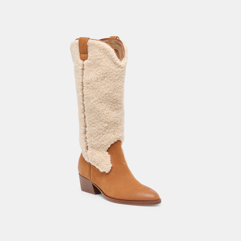 Mykel Plush Caramel Nubuck Boots | Dolce Vita Women
