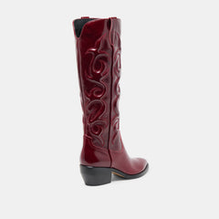 Mirla Oxblood Leather Wide Calf Boots | Dolce Vita Women