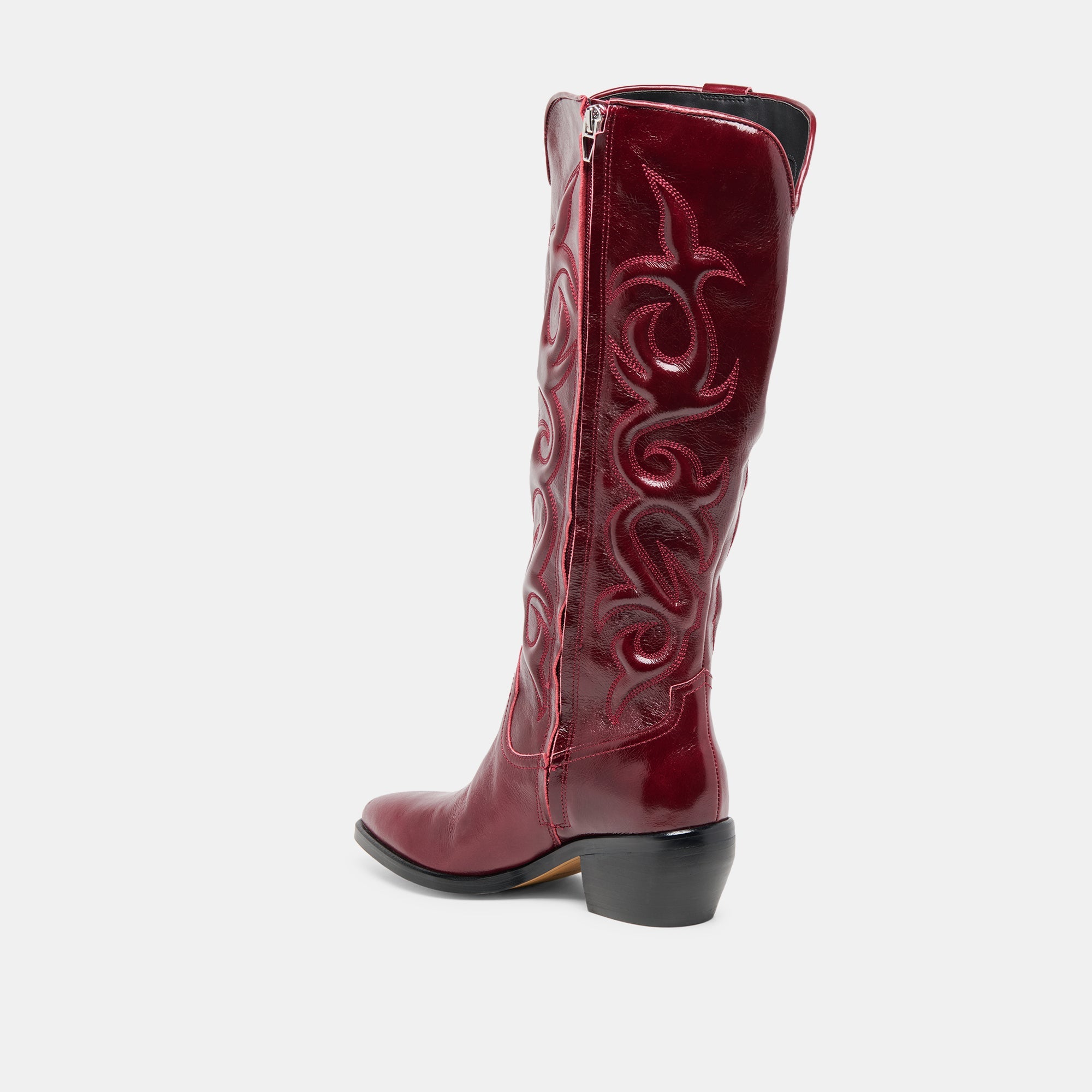 Mirla Oxblood Leather Wide Calf Boots | Dolce Vita Women