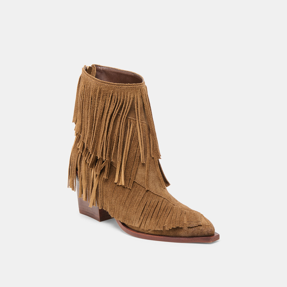 Torey Chestnut Suede Booties | Women Dolce Vita