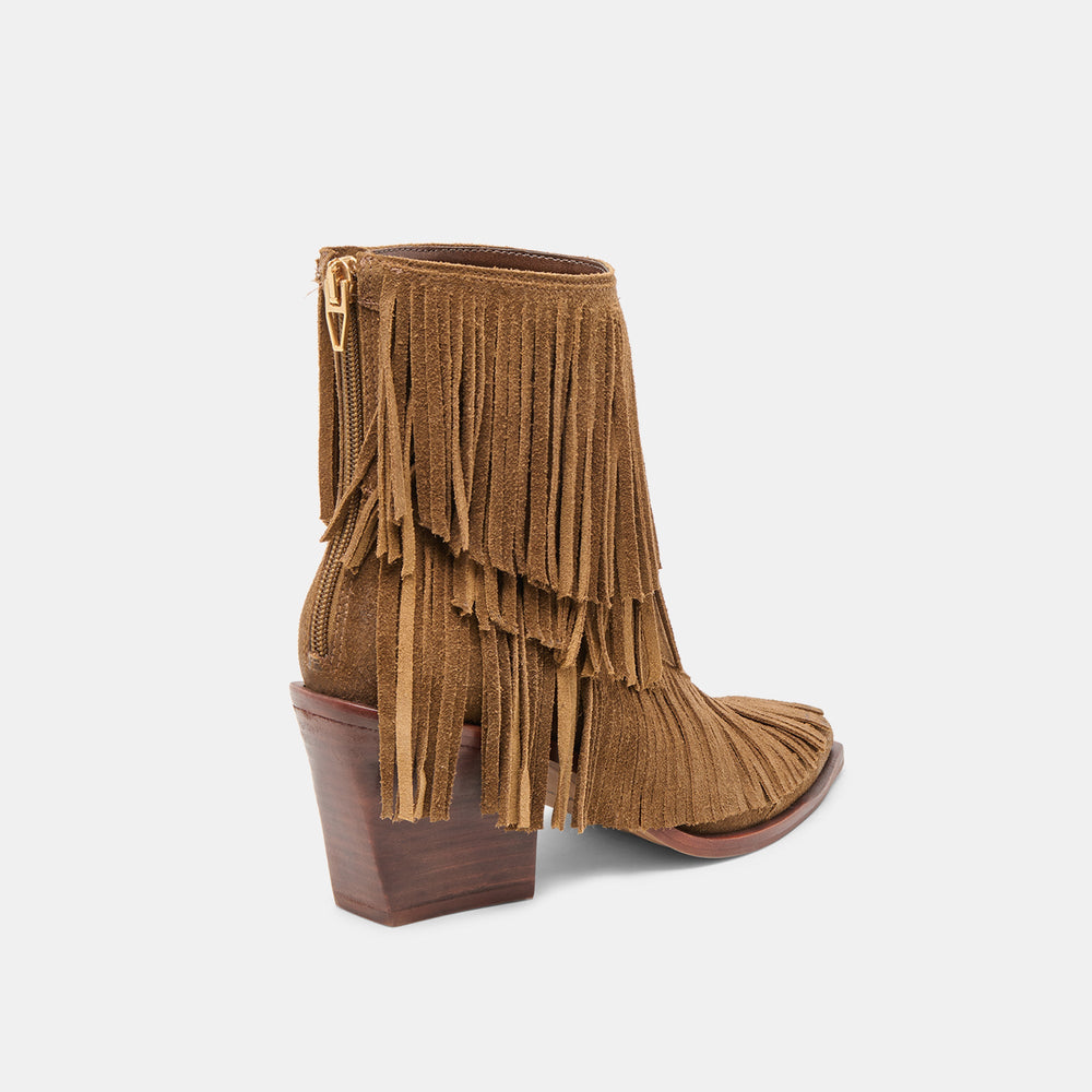 Torey Chestnut Suede Booties | Women Dolce Vita