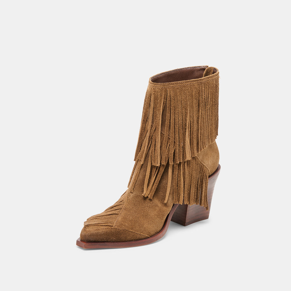 Torey Chestnut Suede Booties | Women Dolce Vita