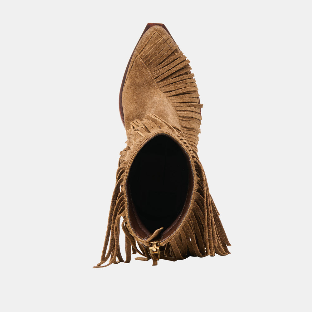 Torey Chestnut Suede Booties | Women Dolce Vita