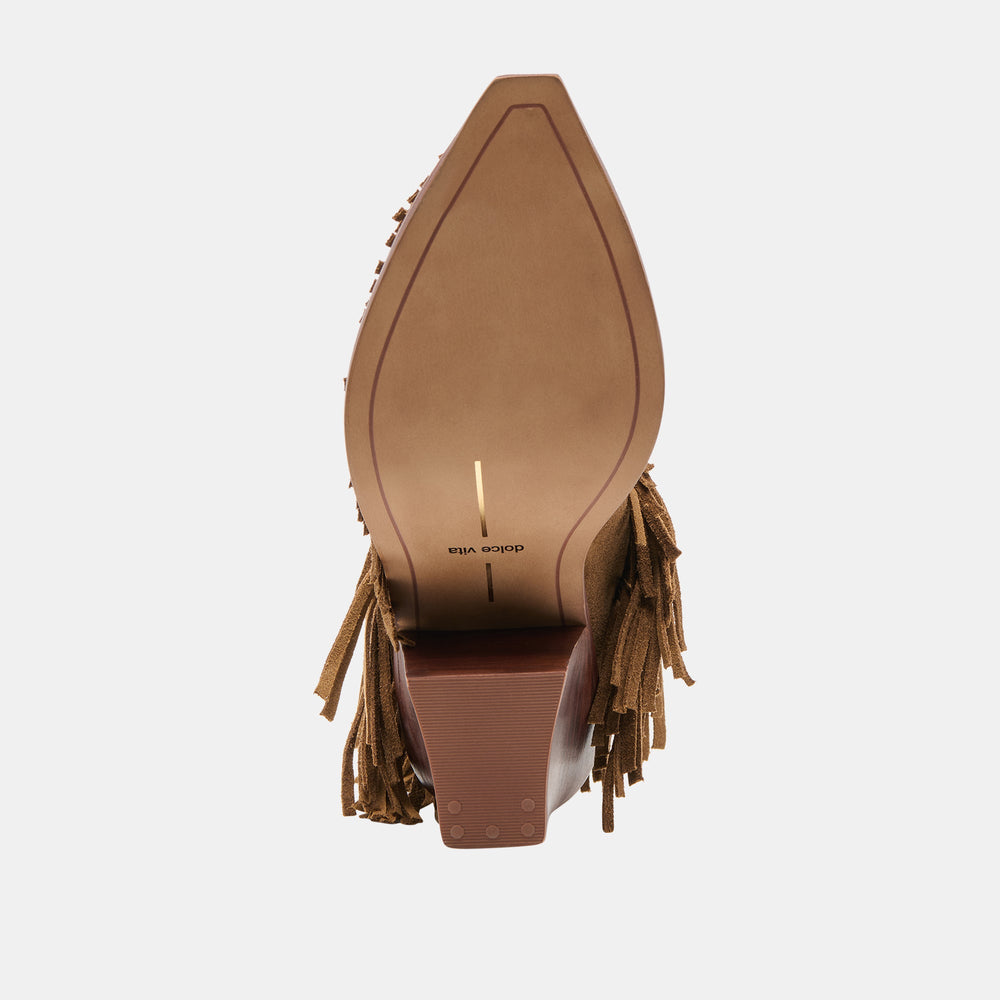 Torey Chestnut Suede Booties | Women Dolce Vita