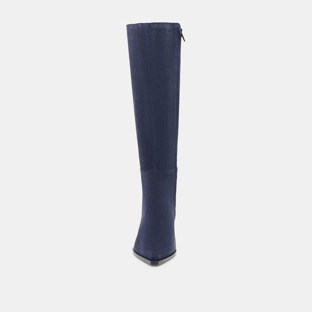 Auggie Navy Suede Wide Calf Boots | Dolce Vita Women