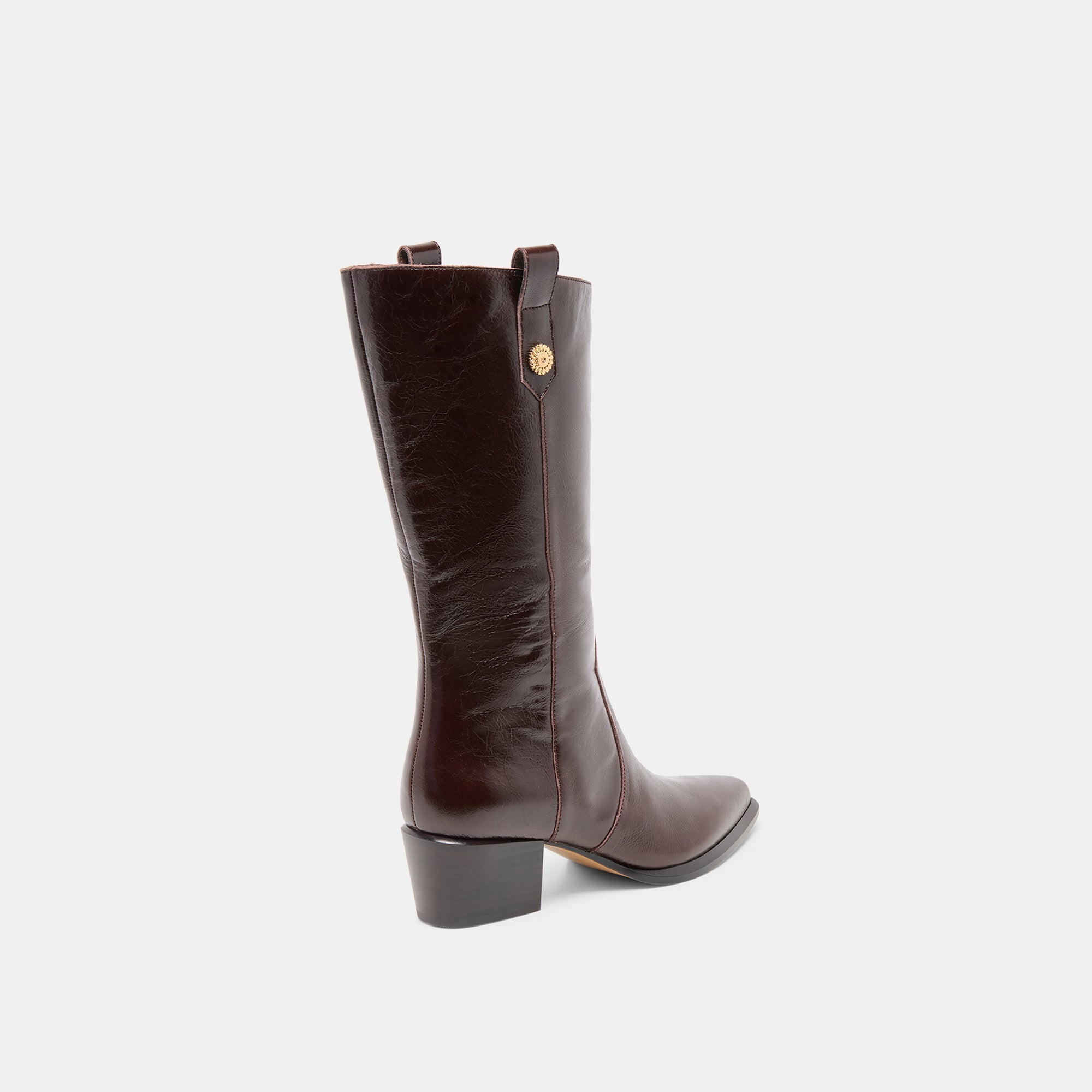 Vern Chocolate Leather Boots | Women Dolce Vita