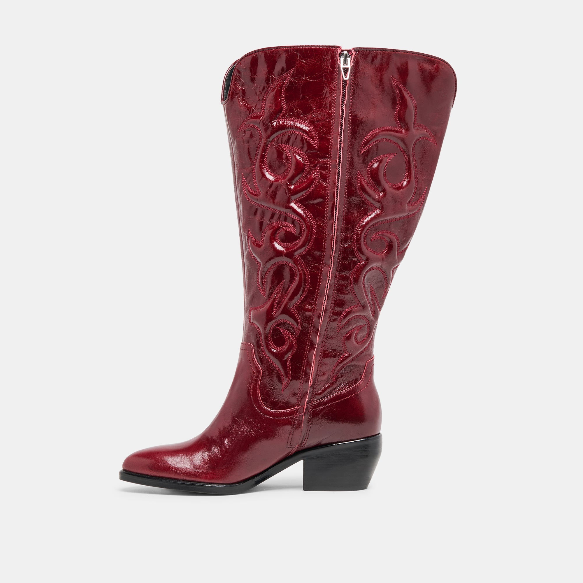 Mirla Oxblood Leather Extra Wide Calf Boots | Dolce Vita Women