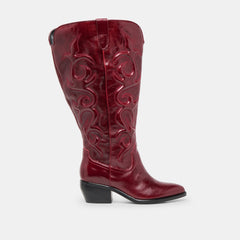 Mirla Oxblood Leather Extra Wide Calf Boots | Dolce Vita Women