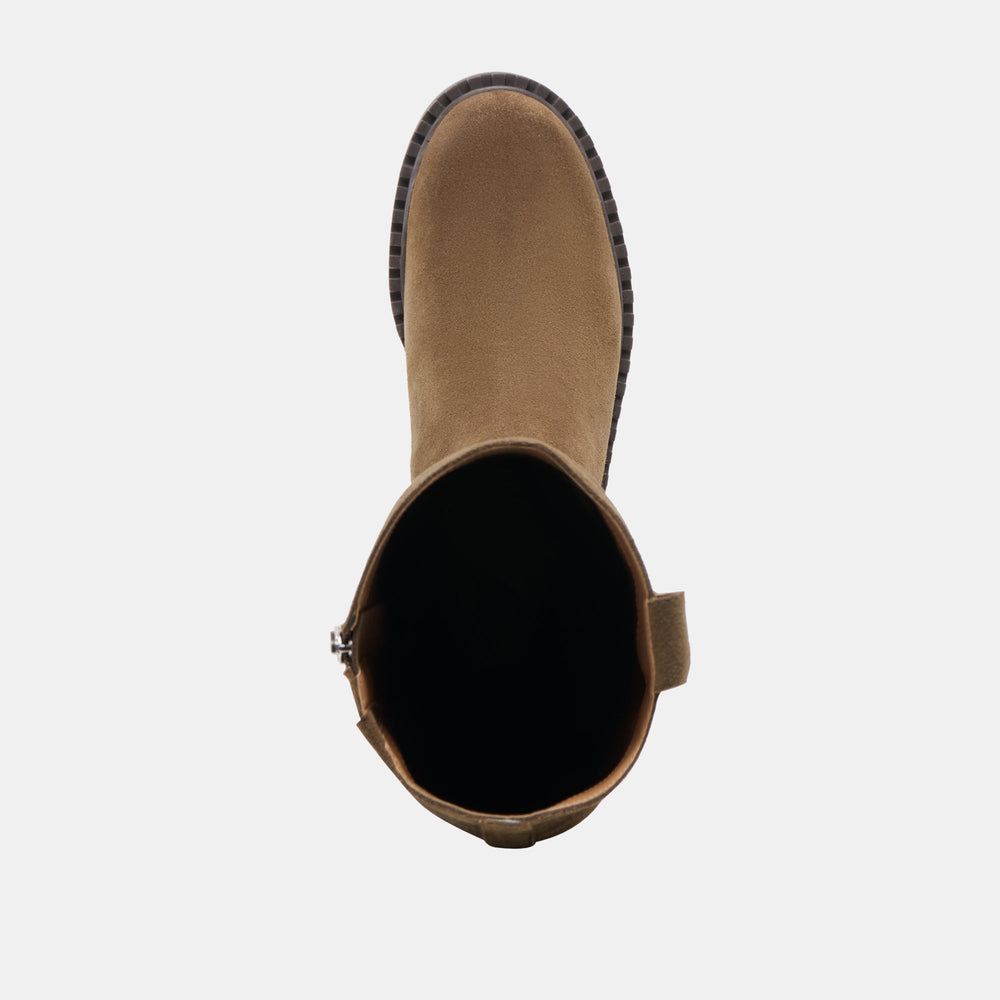 Glory H2O Waterproof Olive Suede Wide Calf Boots | Dolce Vita Women