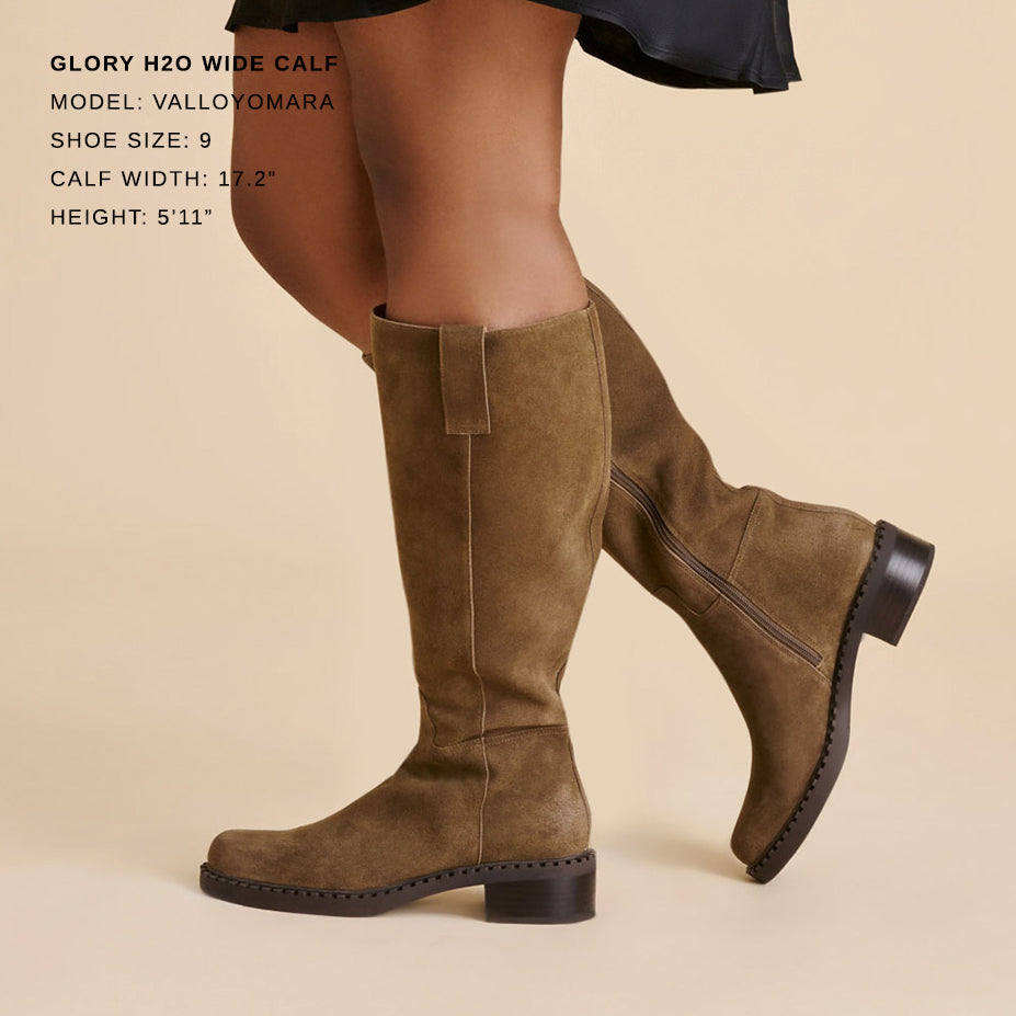 Glory H2O Waterproof Olive Suede Wide Calf Boots | Dolce Vita Women