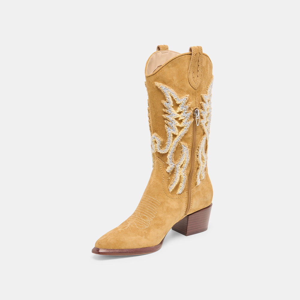 Vila Caramel Suede Boots | Women Dolce Vita