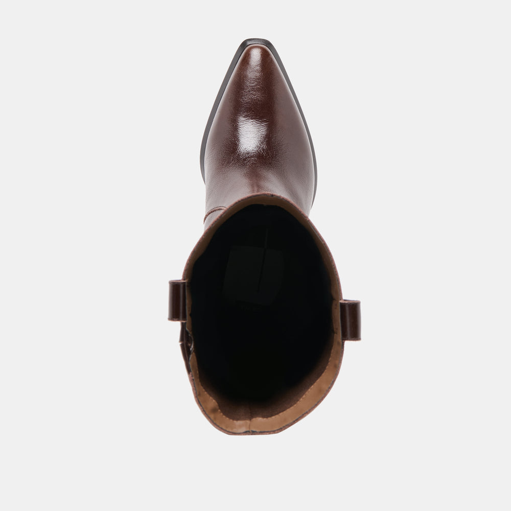 Vern Chocolate Leather Wide Calf Boots | Dolce Vita Women