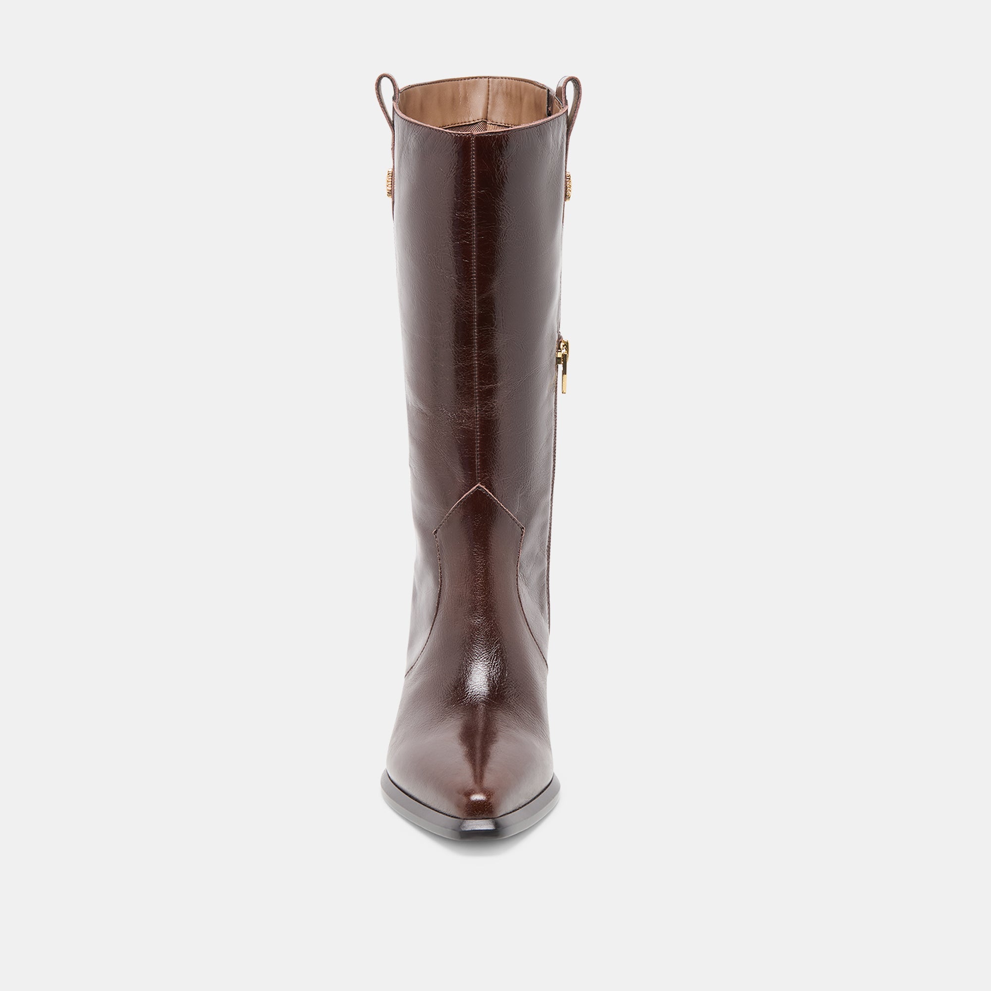 Vern Chocolate Leather Wide Calf Boots | Dolce Vita Women