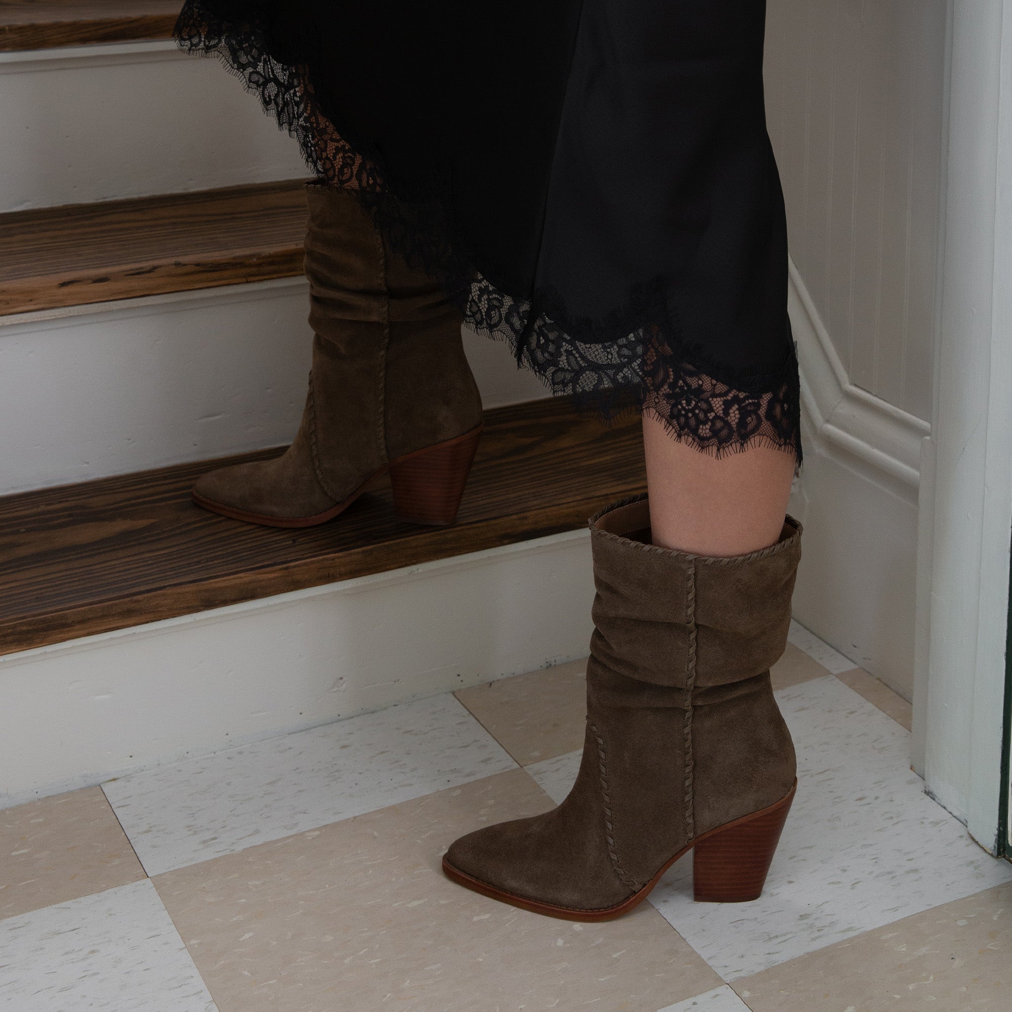 Julith Olive Suede Boots | Women Dolce Vita