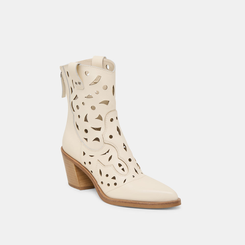 Zenobi Off White Leather Booties | Dolce Vita Women