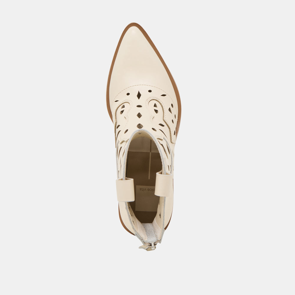 Zenobi Off White Leather Booties | Dolce Vita Women
