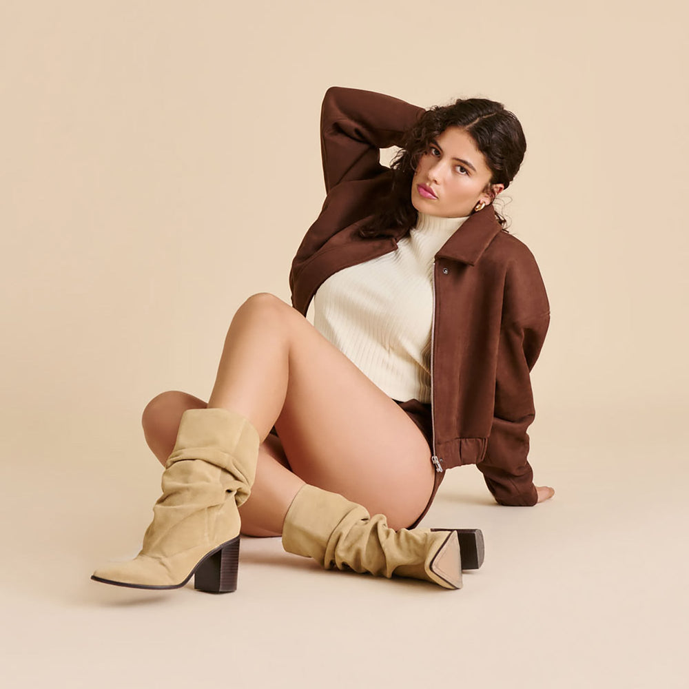 Talina Dk Taupe Suede Boots | Women Dolce Vita