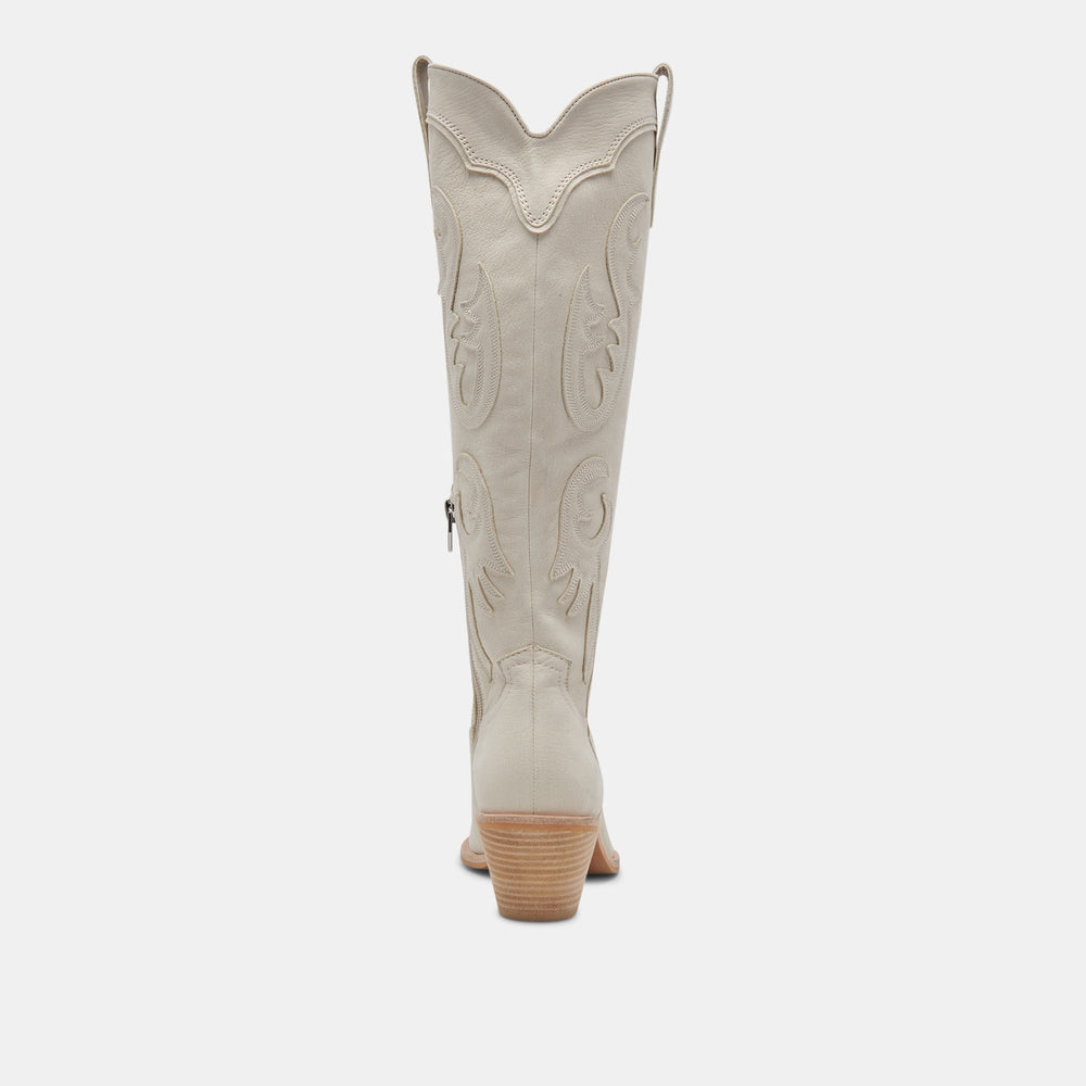 SAMSIN BOOTS IVORY NUBUCK | Women Dolce Vita
