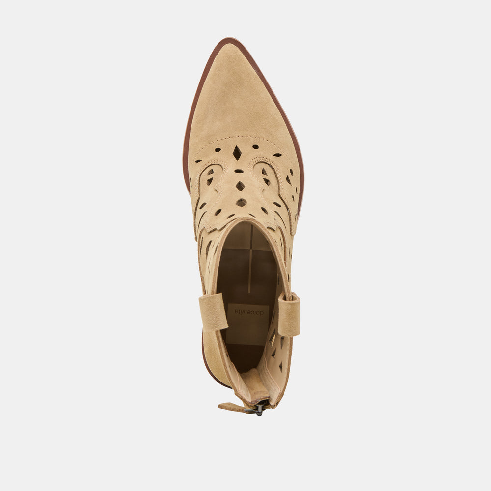 Zenobi Dk Taupe Suede Booties | Dolce Vita Women