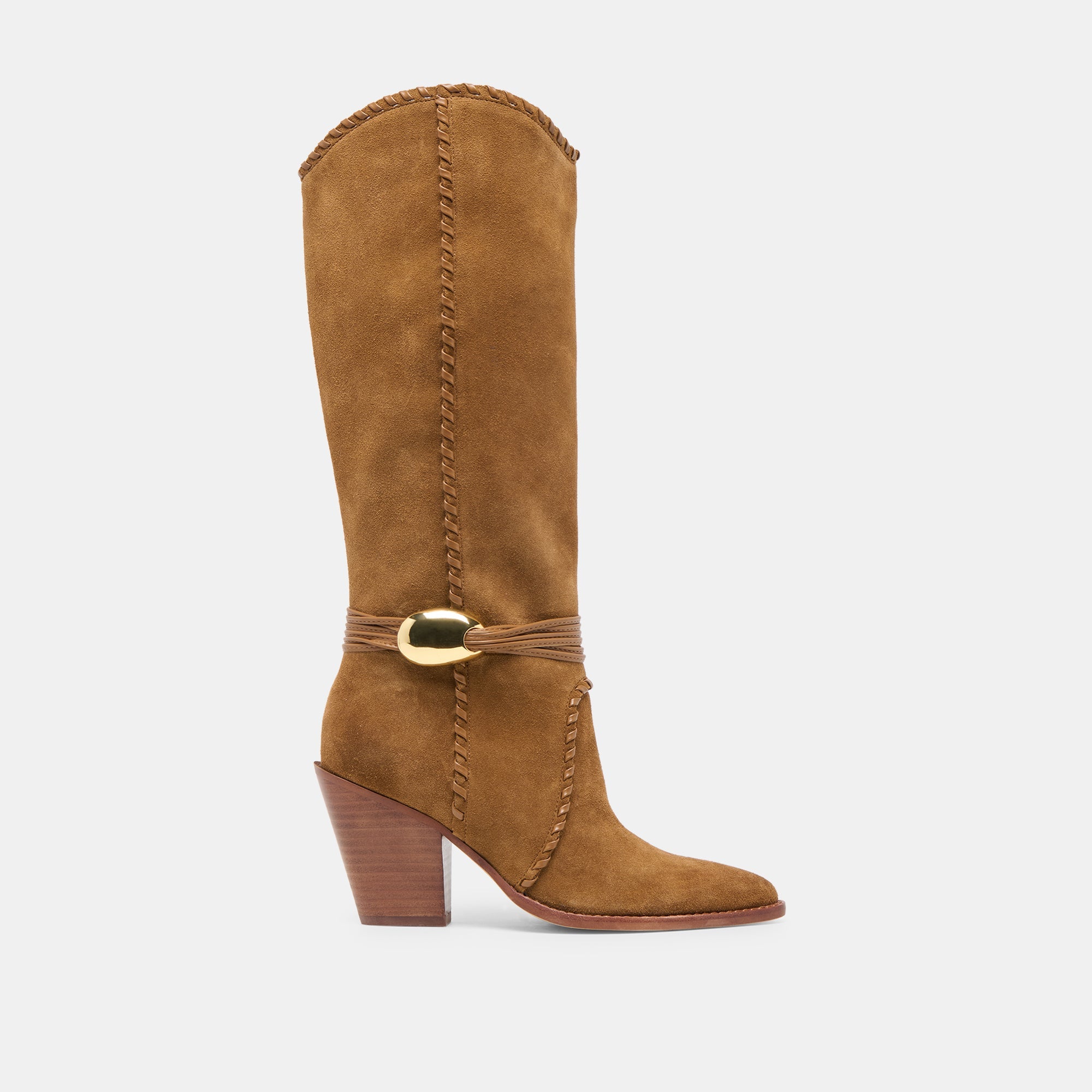Jody Lt Brown Suede Wide Calf Boots | Women Dolce Vita