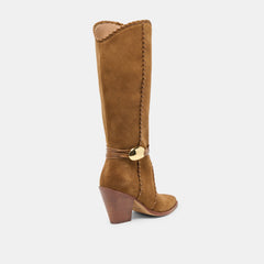 Jody Lt Brown Suede Wide Calf Boots | Women Dolce Vita