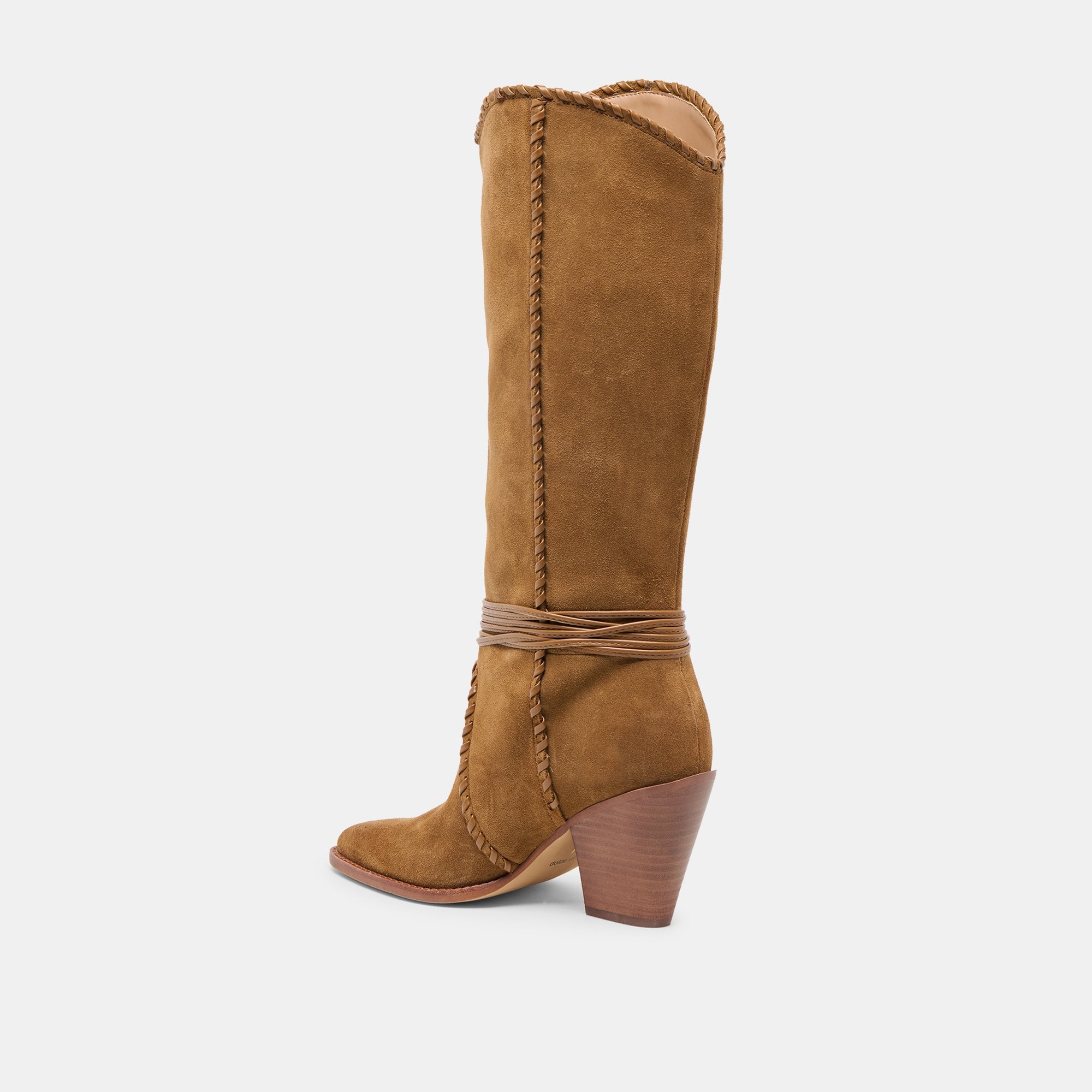 Jody Lt Brown Suede Wide Calf Boots | Women Dolce Vita