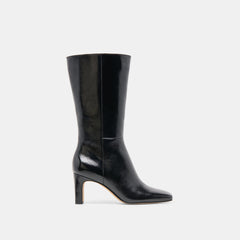 Riggs Wide Calf Black Leather Boots | Dolce Vita Women