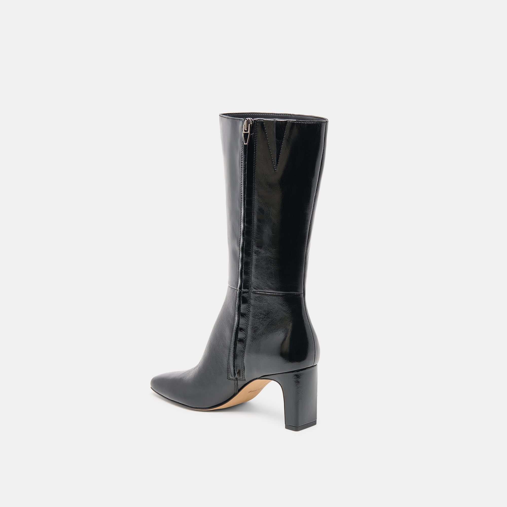Riggs Wide Calf Black Leather Boots | Dolce Vita Women