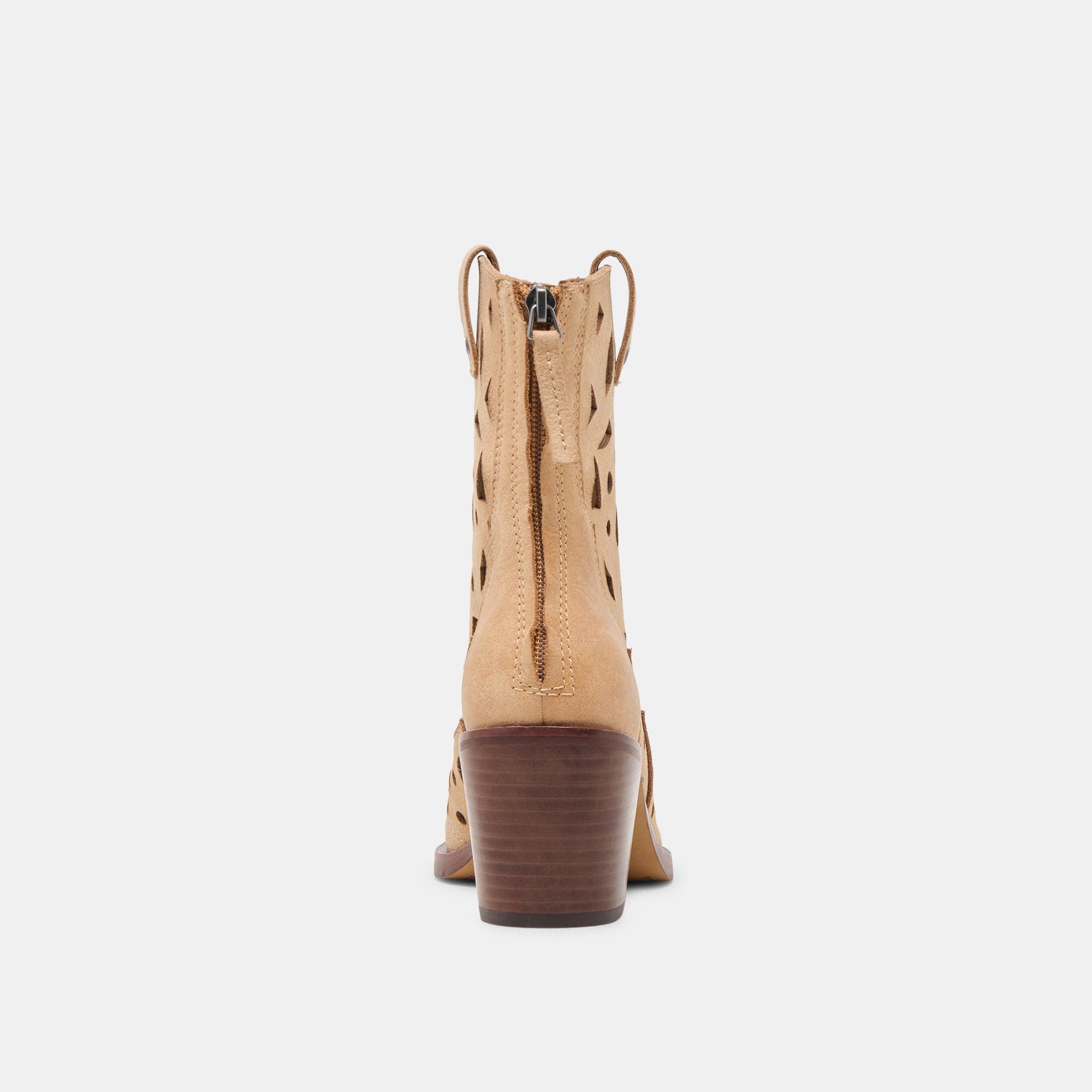 Zenobi Camel Distressed Leather Booties | Women Dolce Vita