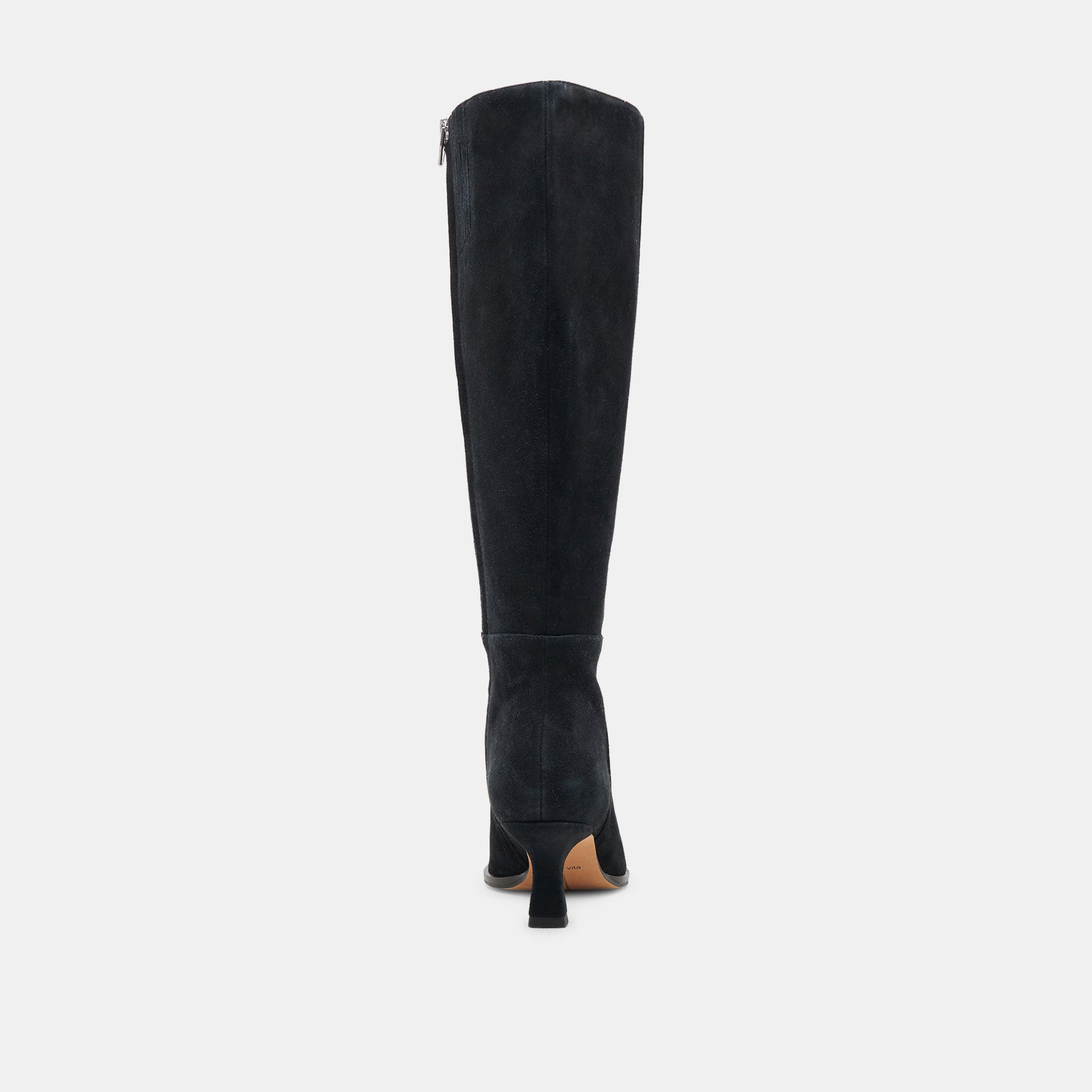 AUGGIE WIDE CALF BOOTS ONYX SUEDE - Dolce Vita