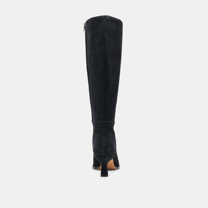 AUGGIE WIDE CALF BOOTS ONYX SUEDE - Dolce Vita