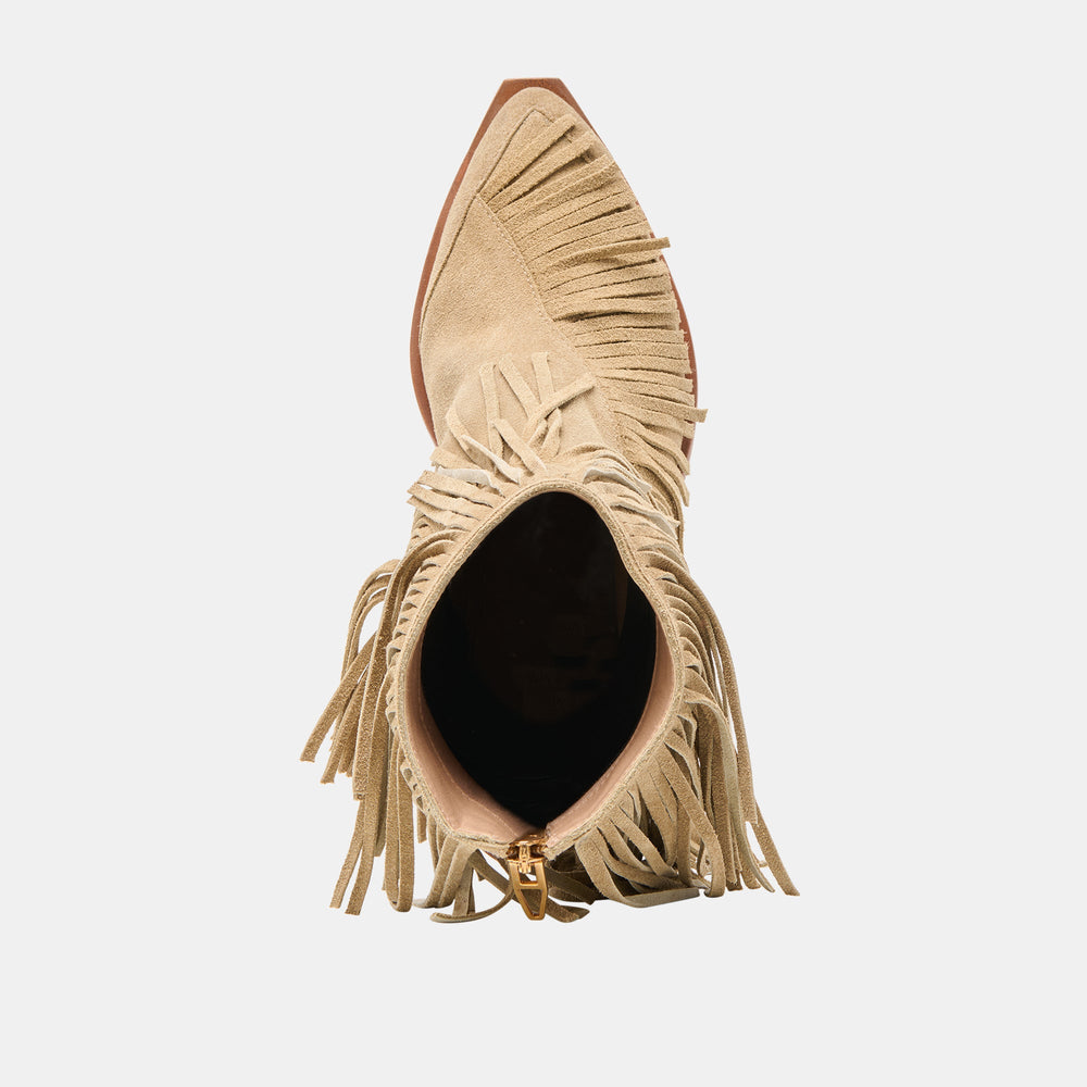 Torey Dk Taupe Suede Booties | Dolce Vita Women