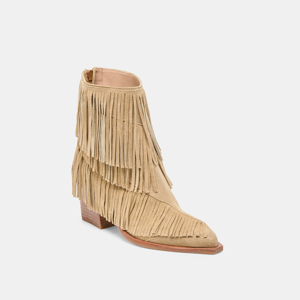 Torey Dk Taupe Suede Booties | Dolce Vita Women