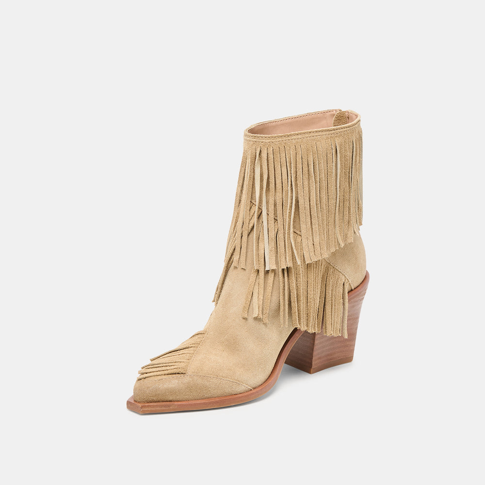 Torey Dk Taupe Suede Booties | Dolce Vita Women