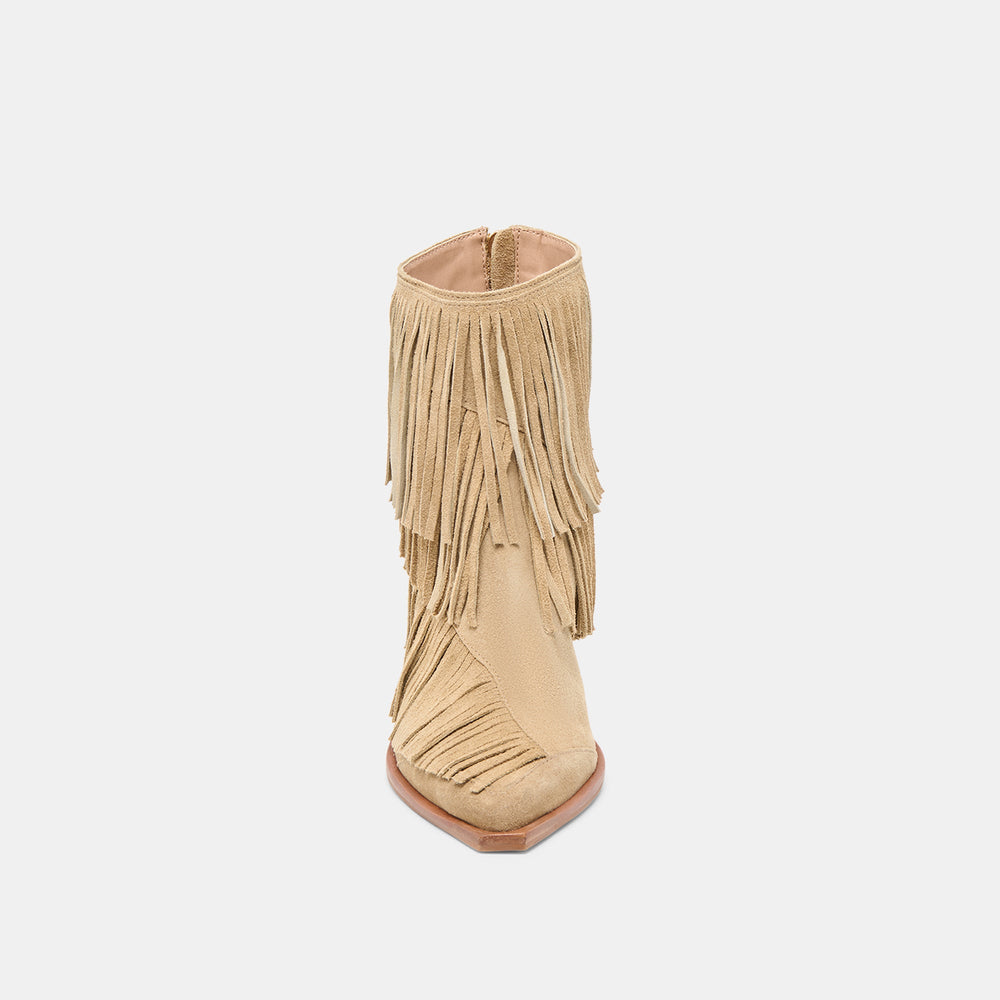 Torey Dk Taupe Suede Booties | Dolce Vita Women