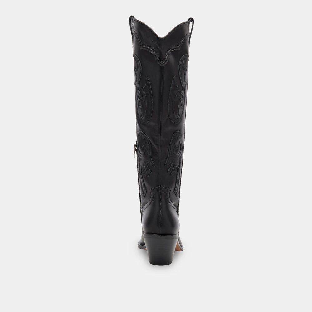SAMSIN BOOTS BLACK LEATHER | Women Dolce Vita