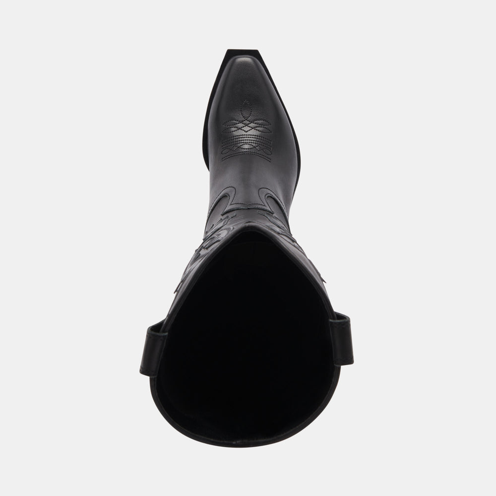 SAMSIN BOOTS BLACK LEATHER | Women Dolce Vita