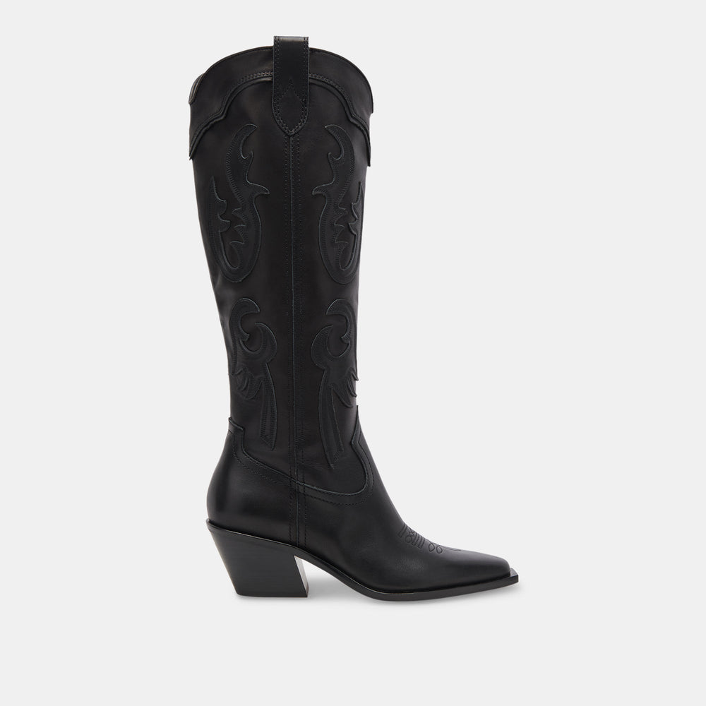 SAMSIN BOOTS BLACK LEATHER | Women Dolce Vita
