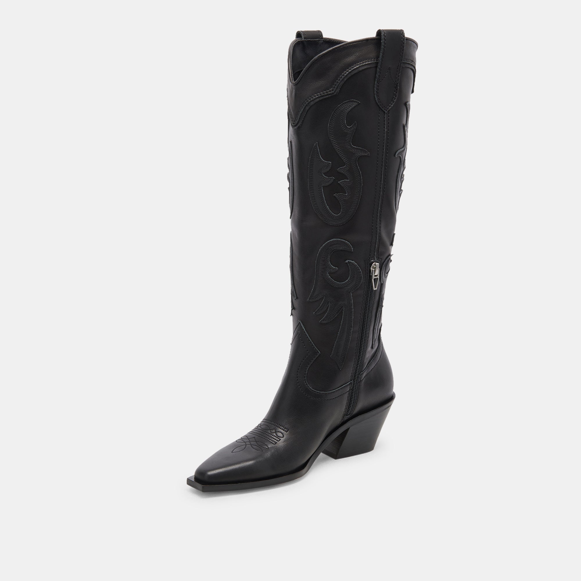 SAMSIN BOOTS BLACK LEATHER | Women Dolce Vita
