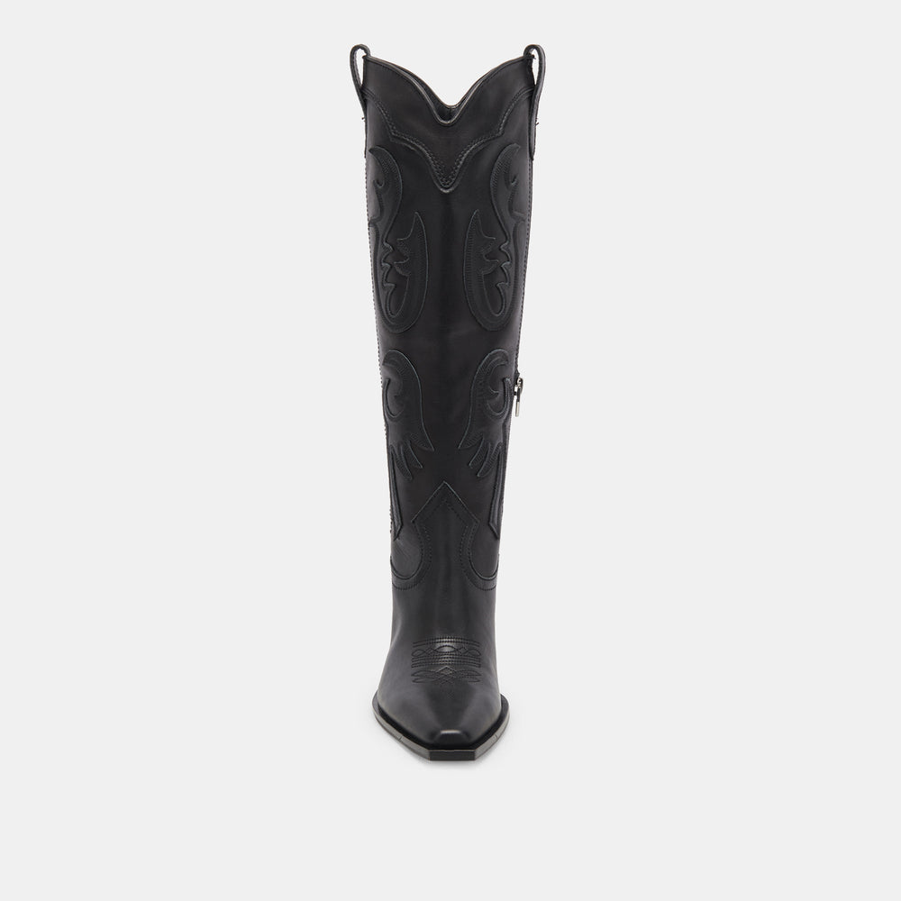 SAMSIN BOOTS BLACK LEATHER | Women Dolce Vita