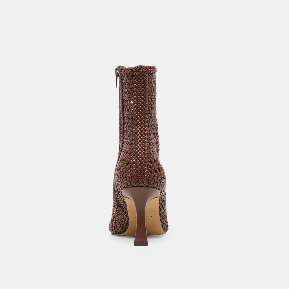 Embry Brown Woven Stella Booties | Dolce Vita Women