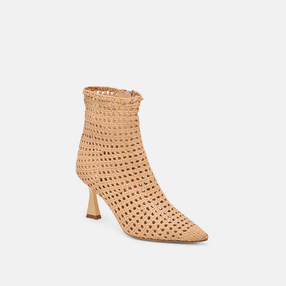 Lonni Tan Woven Leather Booties | Women Dolce Vita
