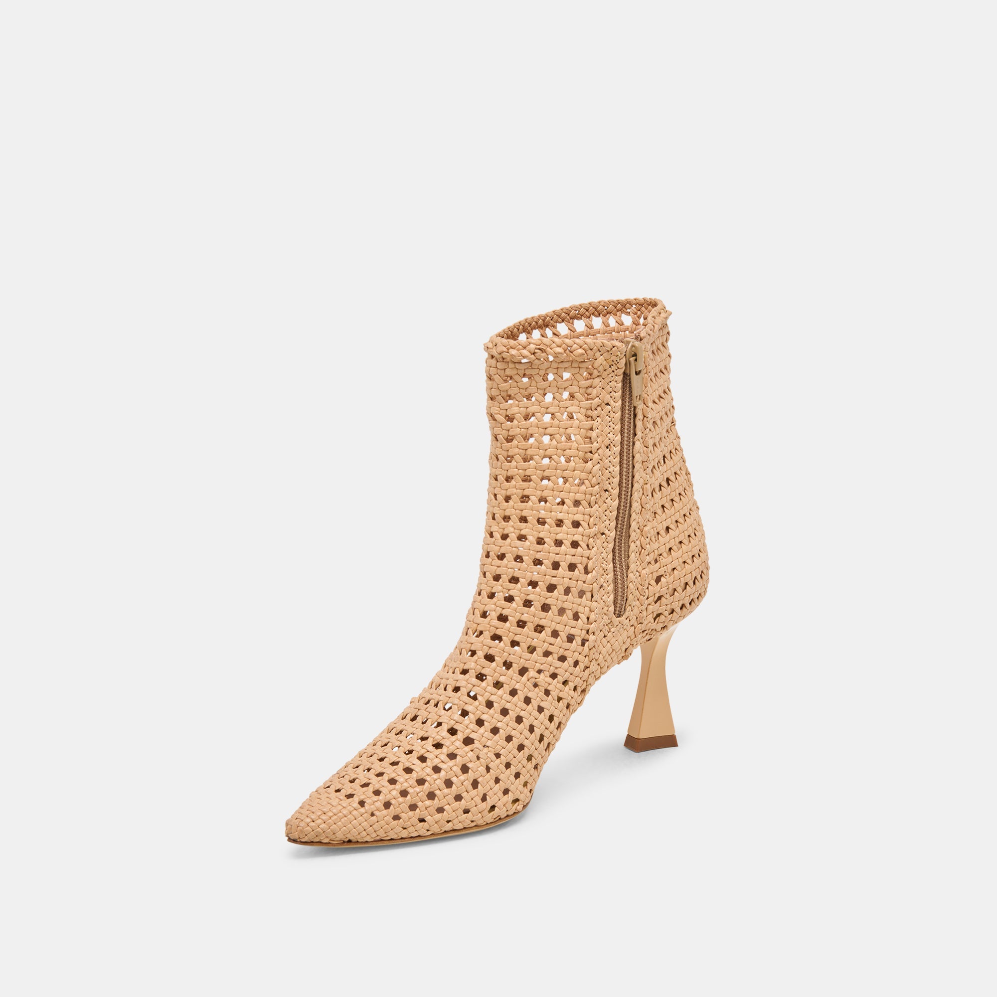 Lonni Tan Woven Leather Booties | Women Dolce Vita