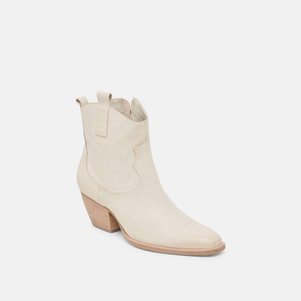 SHANIA BOOTIES IVORY NUBUCK | Dolce Vita Women