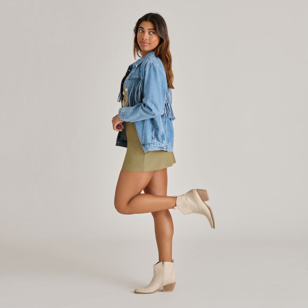SHANIA BOOTIES IVORY NUBUCK | Dolce Vita Women