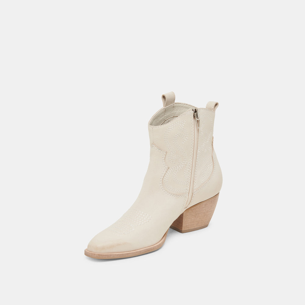 SHANIA BOOTIES IVORY NUBUCK | Dolce Vita Women