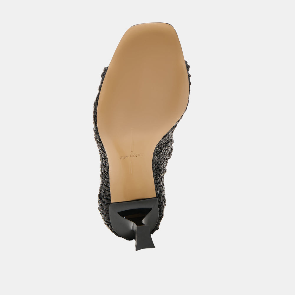 Quin Black Woven Leather Heels | Dolce Vita Women