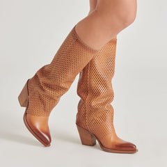 BOONE BOOTS COGNAC LEATHER | Women Dolce Vita
